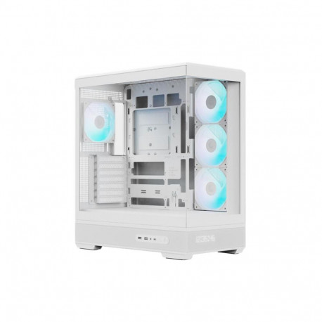 Aerocool P500B Digi-WT-v1, Tower Case White, Tempered Glass x 2