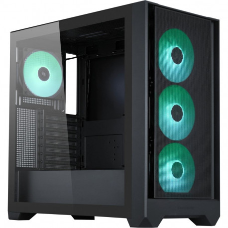 Silentware Flow 110 A-RGB, tower case black, tempered glass