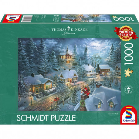 Thomas Kinkade Studios pusle 1000-osaline Santa's Silent Night