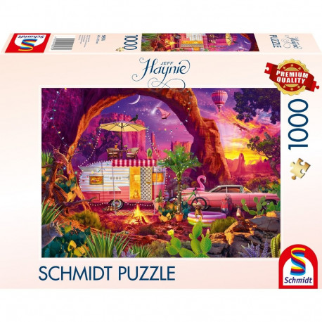 Schmidt Spiele Jeff Haynie: Camping Paradise in the Desert, Puzzle 1000 pieces