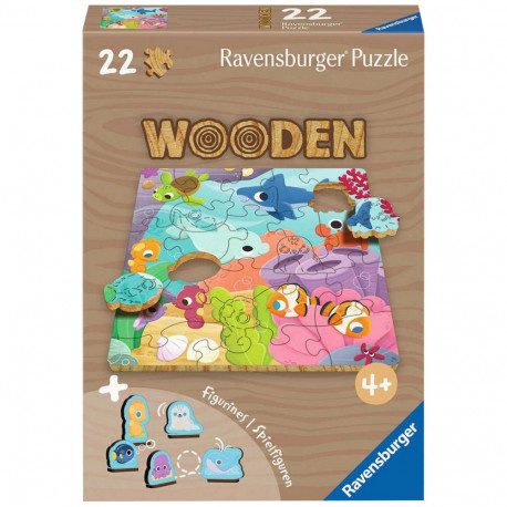 Wooden Puzzles Kids - Farbenspiel der Meere (22 Teile)
