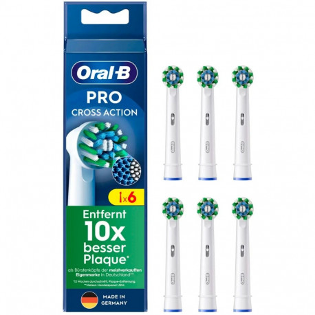 Oral-B Oral-B Pro Cross Action brush heads, 6-pack, white
