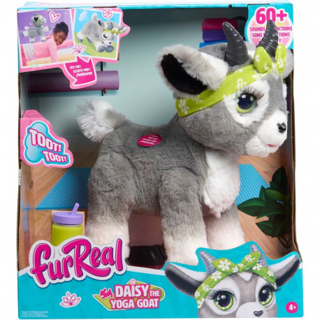 Just Play furReal Daisy Yoga Goat with Motion and Sound Function, Soft Toy