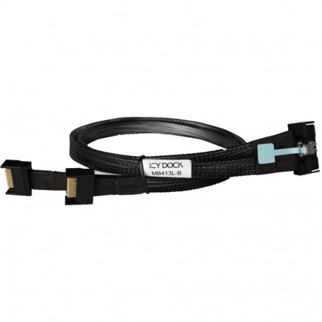ICY BOX cable MCIO x8 SFF-TA-1016 > 2x MCIO x4 SFF-TA-1016 black, 50cm