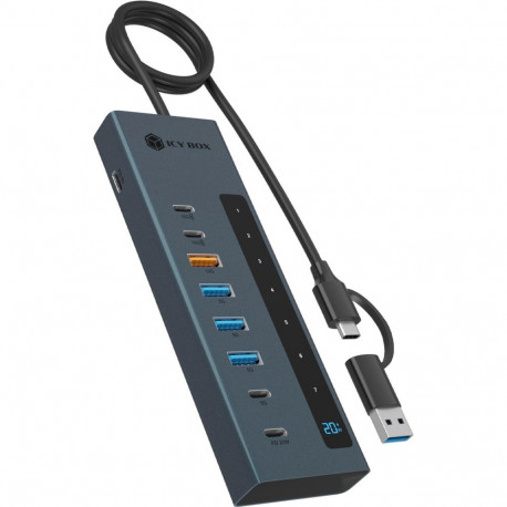 ICY BOX IB-HUB1743-CPD, USB hub anthracite