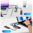 ICY BOX IB-HUB1743-CPD, USB hub anthracite