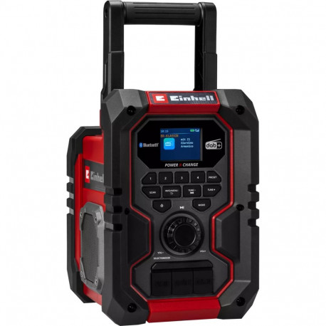 TE-CR 18 Li DAB+/FM/BT - Solo (rot/schwarz, Bluetooth, AUX, USB, ohne Akku und Ladegerät)