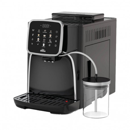 Arzum Okka Espresso Pro M, fully automatic black/chrome, with milk container