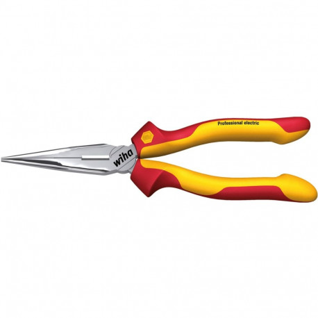 Wiha snipe nose pliers Professional electric, gripping pliers red/yellow, with side cutters, straigh
