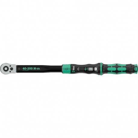 Drehmomentschlüssel mit Durchsteckvierkant Click-Torque Lock C 3 R/L (schwarz/grün, Abtrieb 1/2", 40