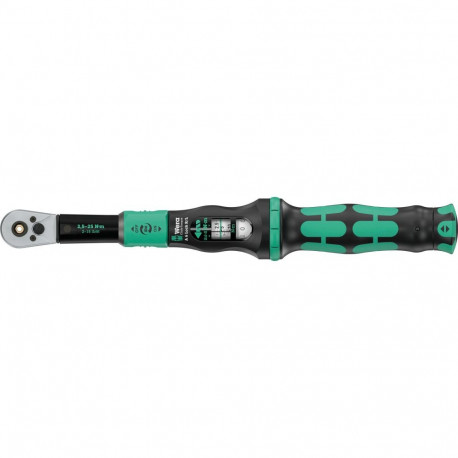 momendivõti Click-Torque Lock A 6 R/L läbiva nelikandiga väljund 1/4" bitipesaga 2,5–25Nm, must/rohe