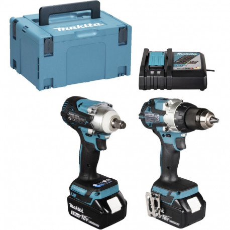 Akku-Kombo-Kit DLX2533TJ, Akku-Bohrschrauber DDF489Z + Akku-Schlagschrauber DTW300Z, 18Volt (blau/sc