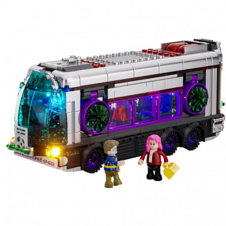 Cyberpunk Neoncity tulevikubuss