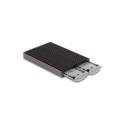 DeLOCK External USB Type-C Dual Combo Enclosure for 2 x M.2 N, Drive Enclosure grey
