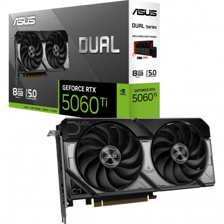 ASUS GeForce RTX 5060 Ti DUAL 8GB, graphics card DLSS 4, 3x DisplayPort, 1x HDMI 2.1