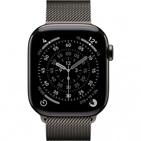 Apple Watch Series 11, Smartwatch Titanium Slate, Titanium Case, 42 mm, Milanese Strap Slate S/M, Ce