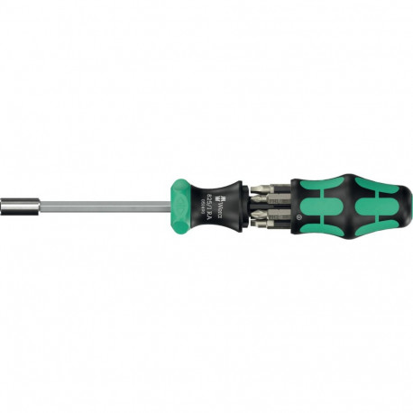 Bitikomplekt Kraftform Kompakt 27 RA 2 6-osaline 1/4" ratšiga, must/roheline