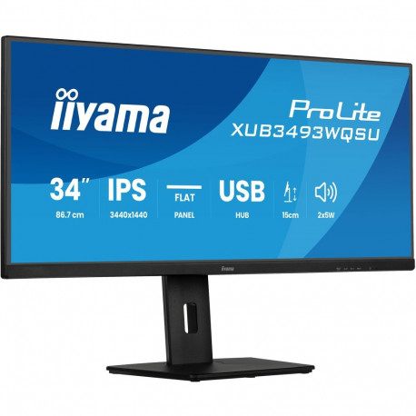 ProLite XUB3493WQSU-B6 (86.7 cm (34 Zoll), schwarz (matt), QHD, IPS, 120 Hz, HDMI, 120Hz Panel)
