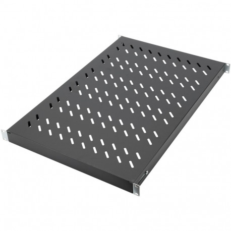 Fachboden mit variablen Befestigungsschienen zum Festeinbau in 483 mm (19“)-Schränke (schwarz, 1 Höh