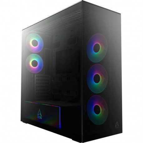 ARCTIC Xtender, tower case black (matt), tempered glass x 2 (tinted)