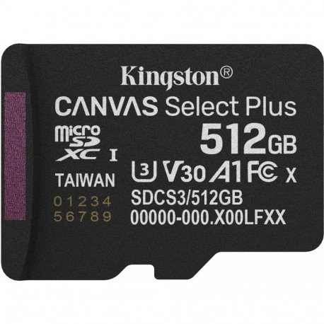 Canvas Select Plus microSDXC mälukaart 512GB UHS-I U3 Class 10 V30, must