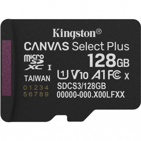 Canvas mälukaart MicroSDXC 128GB UHS-I U1 Class 10 V10, must