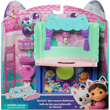 Gabby's Dollhouse mängukomplekt filmist portaaltuba spaa-stiilis vannituba Meerkätzchenilt