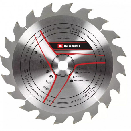 Saeketas HM Ø200 x16mm 2,4mm 20Z (lauasaagile TC-TS 200 jne.)