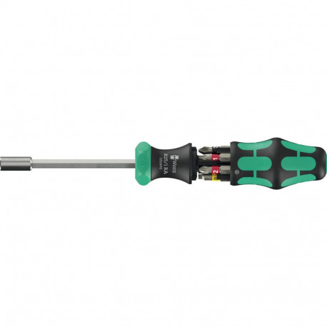 Bit-Satz Kraftform Kompakt 27 RA 1 (schwarz/grün, 6-teilig, 1/4", mit Ratschenfunktion)