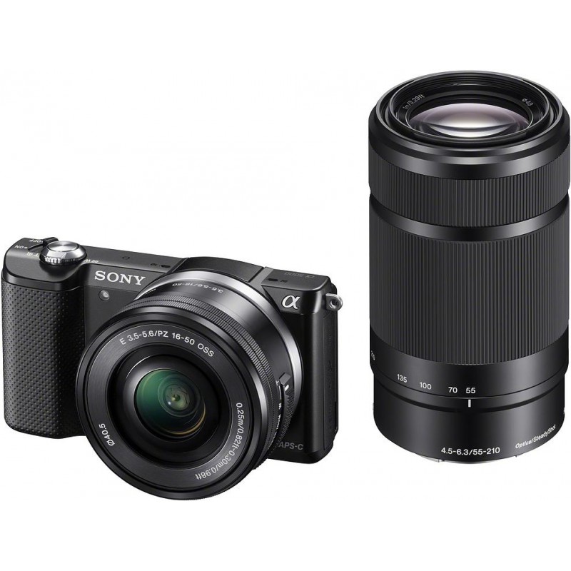 Sony a5000 + 16-50мм + 55-210мм Kit, чёрный
