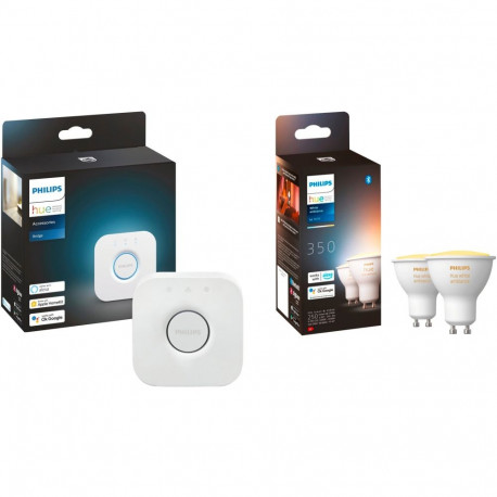 White Ambiance GU10 + Bridge (Doppelpack, ersetzt 35 Watt, inkl. Hue Bridge)