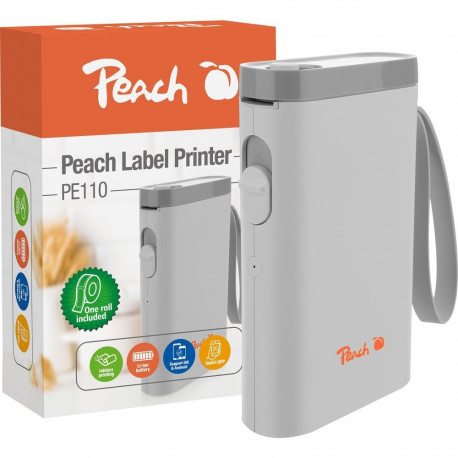 Peach PE110, label printer white, direct thermal printing