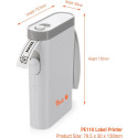 Peach PE110, label printer pink, direct thermal printing