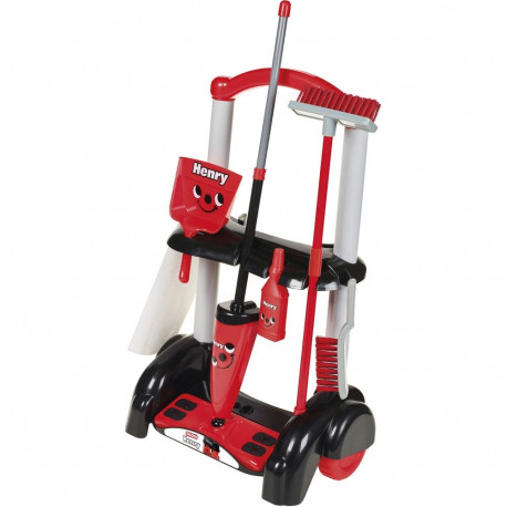 Casdon Henry Cleaning Trolley, children's household appliance red