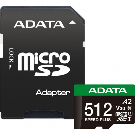 SPEED PLUS microSDXC 512GB (UHS-I U3, Class 10, V30, A2)