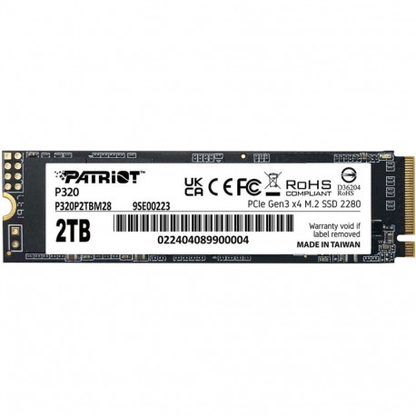 Patriot P320 2TB, SSD PCIe 3.0 x4, NVMe 1.3, M.2 2280