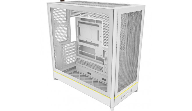 Montech HS01, tower case white, tempered glass