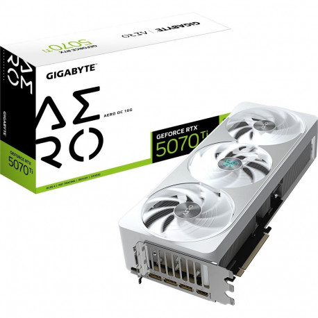 GIGABYTE GeForce RTX 5070 Ti AERO OC 16G, graphics card DLSS 4, 3x DisplayPort, 1x HDMI 2.1