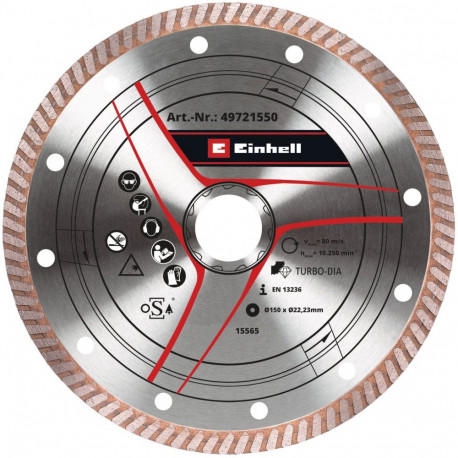 EINHELL diamond cutting disc thin, O 150 x 1.6mm for cordless angle grinders with M14 bore