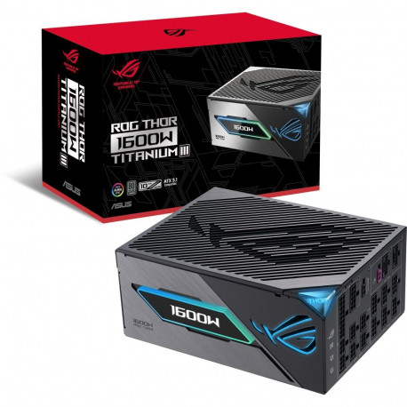 ROG THOR 1600W Titanium III (schwarz, 2x 12 Pin High Power GPU, 4x PCIe, Kabelmanagement, 1600 Watt)