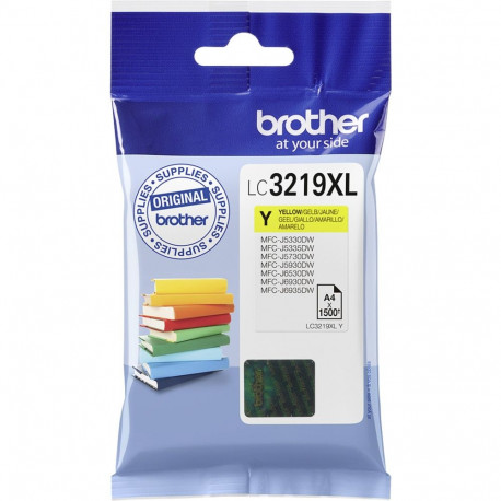 BROTHER LC-3219XLY YELLOW INK CARTRIDGE, 1,500P