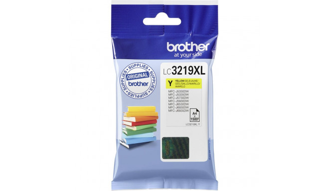 BROTHER LC-3219XLY YELLOW INK CARTRIDGE, 1,500P