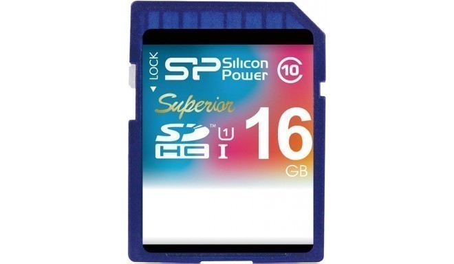 Silicon Power atmiņas karte SDHC 16GB Superior