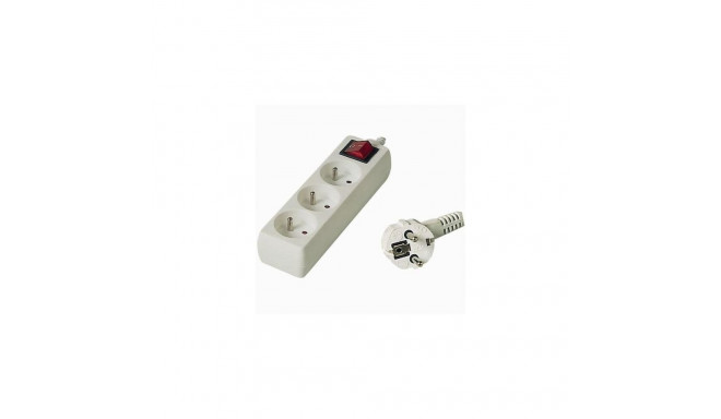 PremiumCord PP3K-07 power extension 7 m 3 AC outlet(s) White