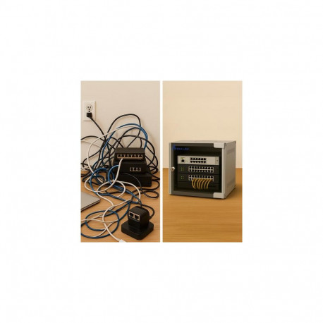 Extralink LITE 6U 10 280X310 WALL-MOUNTED RACKMOUNT CABINET GRAY