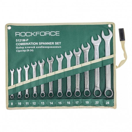 Combined Wrench Set ROCKFORCE RF-5121P 8-24 mm, 12 pieces