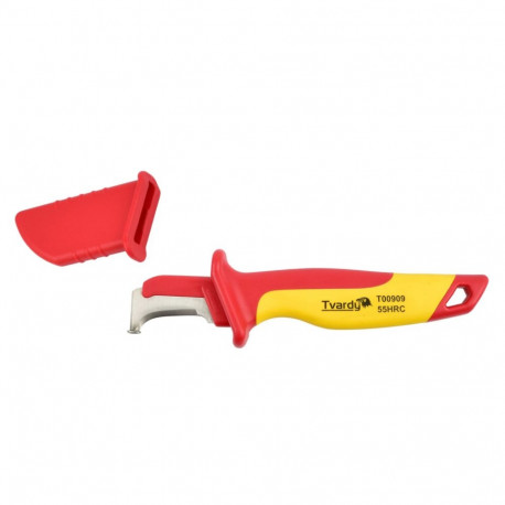 Tvardy elektrijuhtme nuga T00909, 180mm, VDE 1000V, 55 HRC, 3Cr13 terasest, ergonoomiline käepide, l