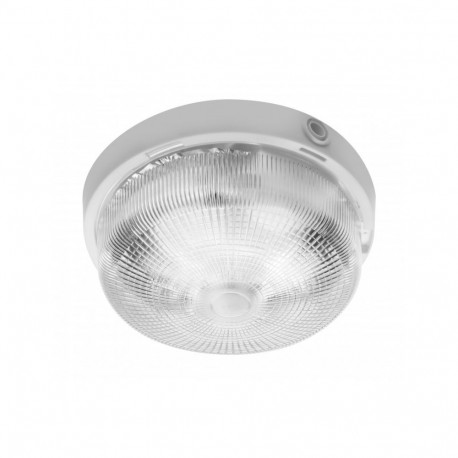 Griestu/sienas gaismeklis RINGO, max 100W, E27, AC220-240V, 50-60Hz, IP44, ABS/stikls, balts
