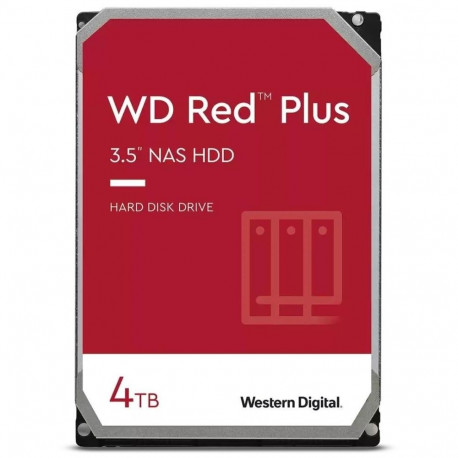 HDD|WESTERN DIGITAL|Red Plus|4TB|SATA 3.0|128 MB|5400 rpm|3,5"|WD40EFZX