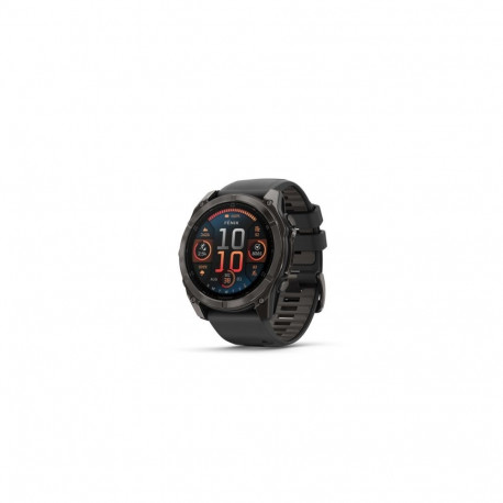 Garmin Fenix 8 Smart Watch 51 mm AMOLED Sapphire,Carbon grey DLC,Black/Pebble grey silicone band